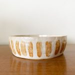 Painted Brown Stripe Bowl - Medium