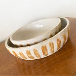 Painted Brown Stripe Bowl - Medium - Image 4