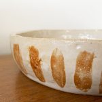 Painted Brown Stripe Bowl - Large - Image 4