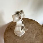 Tall Ribbon Bow Candlestick Holder - Image 2