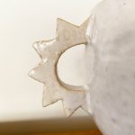 Spikey Handled Pedestal Bowl - White - Image 3