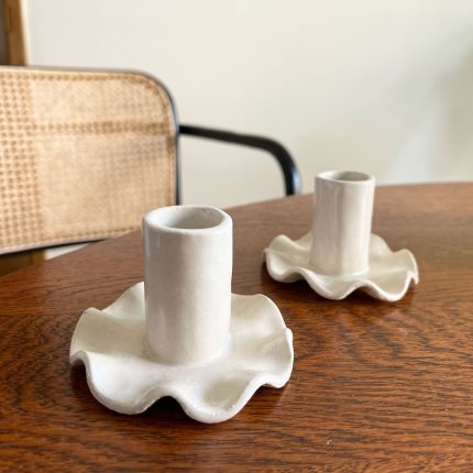 Ruffle Candle Holders