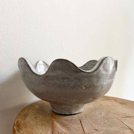 Wavy Edge Bowl - Grey