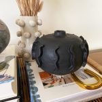Wiggles Round Vase - Black - Image 4