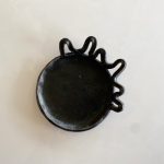Small Round Tray with Wiggles - Black - Image 2