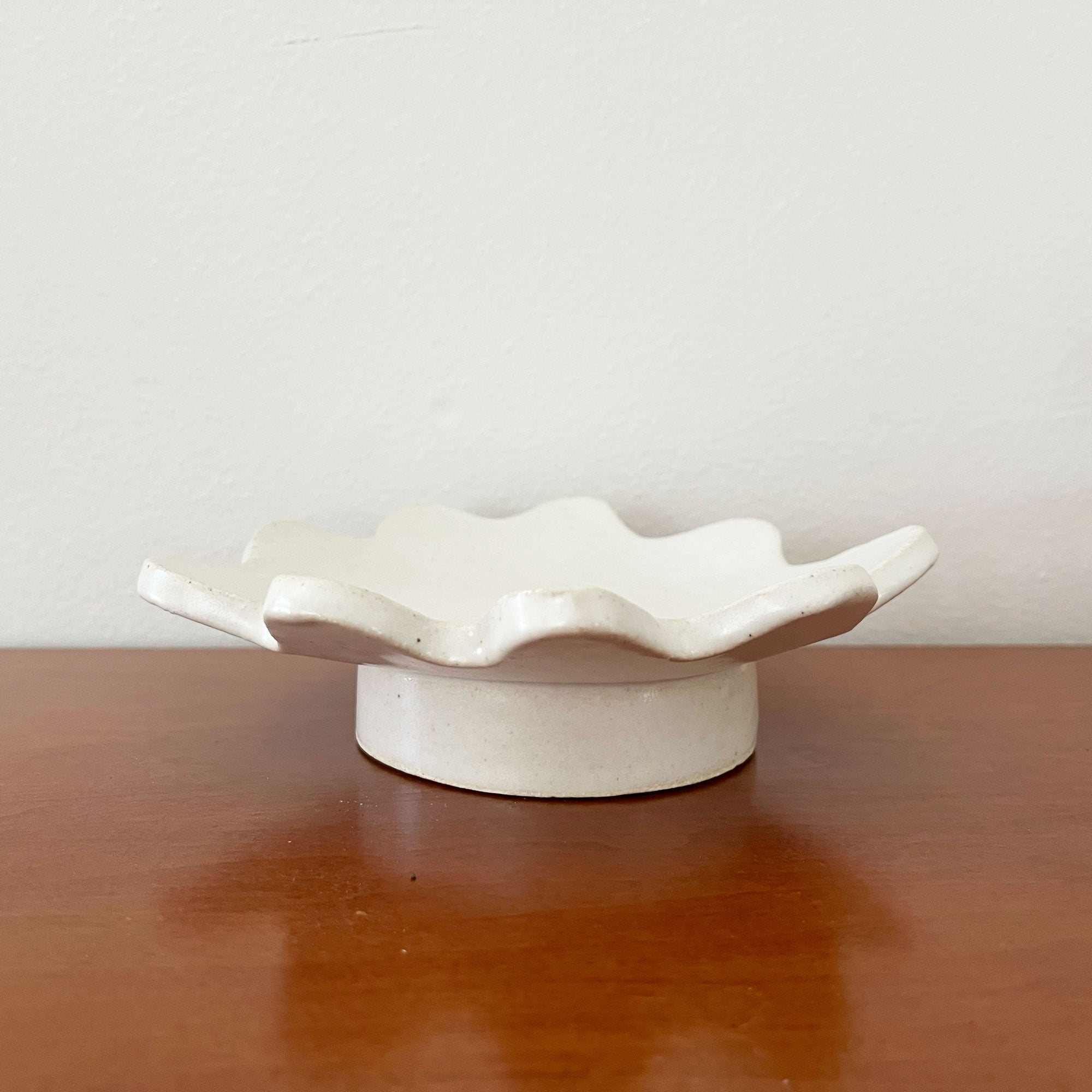 wavy-dish Wavy Edged Petite Pedestal Dish - Image 1
